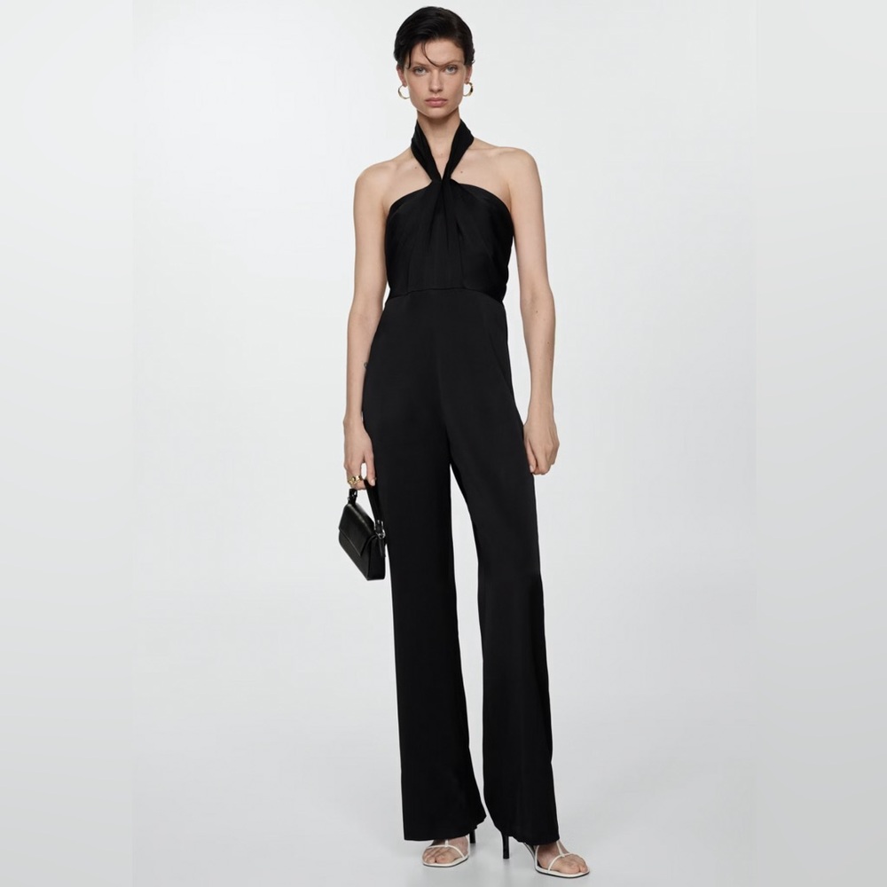 NWT MANGO Halter Long Jumpsuit